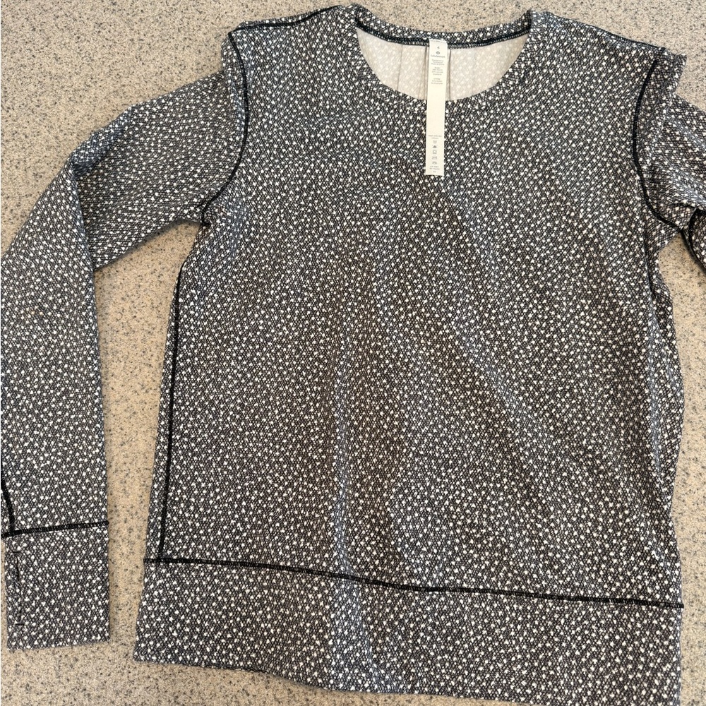 lululemon athletica Black and White Long Sleeve Tee